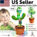 Dancing Cactus Plush Toy Doll Grabación electrónica-> Cactus Plush Toy Doll Electronic Recording Shake With Song Funny Gift US