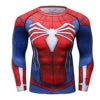 Custom Sublimated Anti-Bacterial Rash Guard for Men Super Hero Short Sleeve Compression Spiderman Shirt 160g Fabric