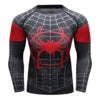Custom Sublimated Anti-Bacterial Rash Guard for Men Super Hero Short Sleeve Compression Spiderman Shirt 160g Fabric