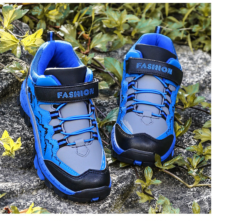 Cross-border plus size winter new round head high-top youth sports leisure fashion cotton snow outdoor hiking shoes
