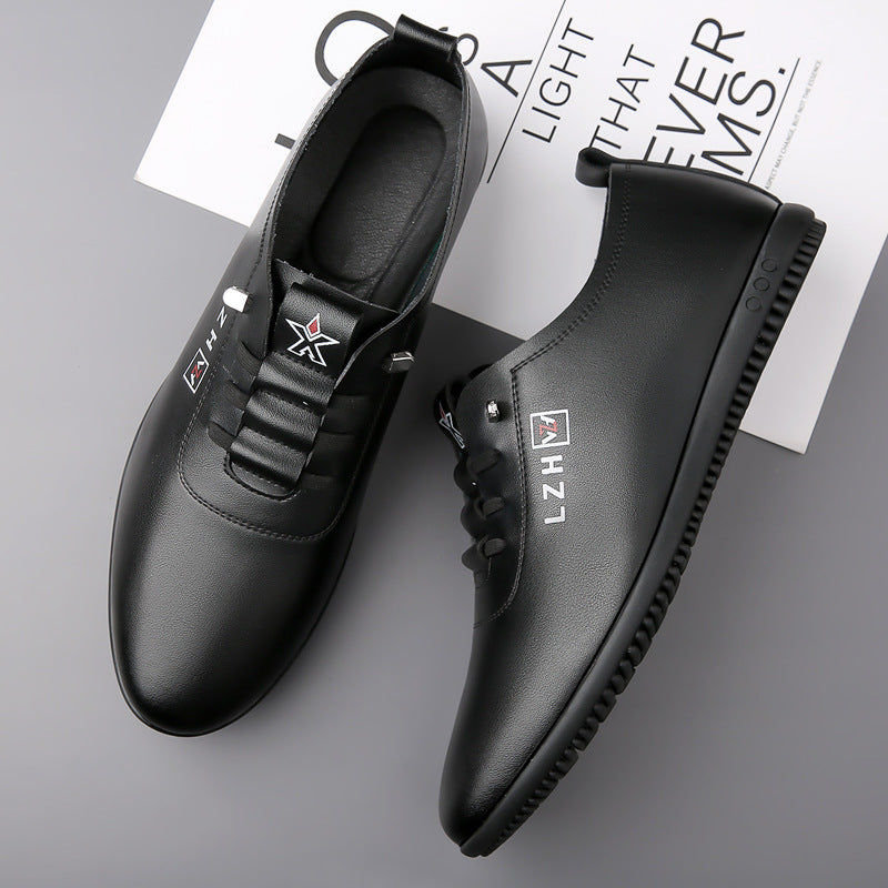 Summer Slip-on Breathable White Shoes Men's All-match Casual Soft Bottom Driving Shoes Lightweight Bean Shoes Soft Top Men's Shoes