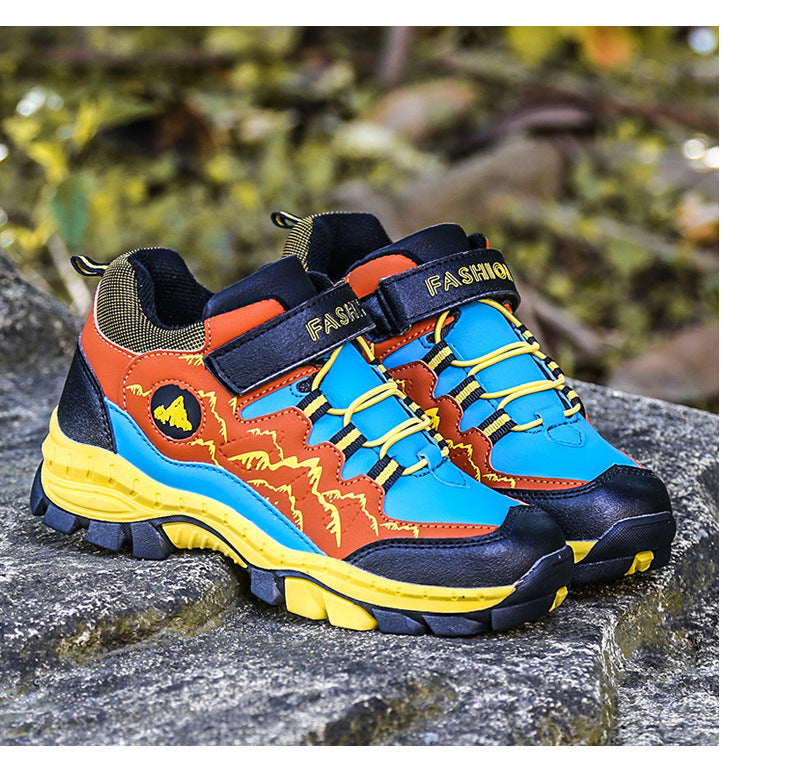 Cross-border plus size winter new round head high-top youth sports leisure fashion cotton snow outdoor hiking shoes