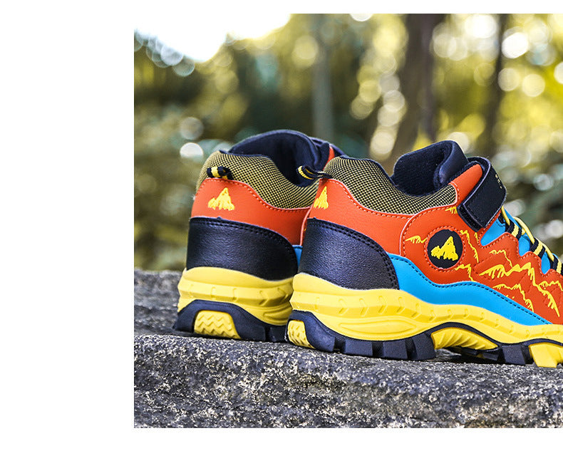 Cross-border plus size winter new round head high-top youth sports leisure fashion cotton snow outdoor hiking shoes