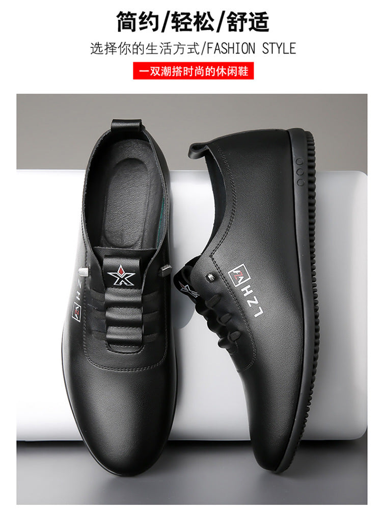 Summer Slip-on Breathable White Shoes Men's All-match Casual Soft Bottom Driving Shoes Lightweight Bean Shoes Soft Top Men's Shoes