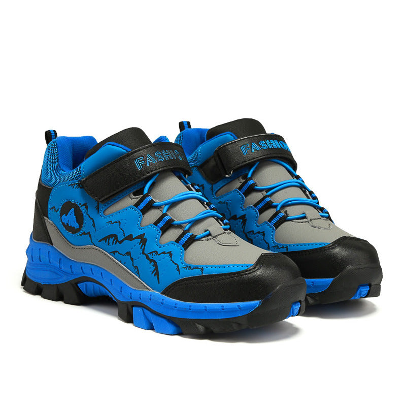 Cross-border plus size winter new round head high-top youth sports leisure fashion cotton snow outdoor hiking shoes