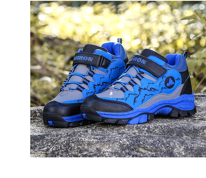 Cross-border plus size winter new round head high-top youth sports leisure fashion cotton snow outdoor hiking shoes