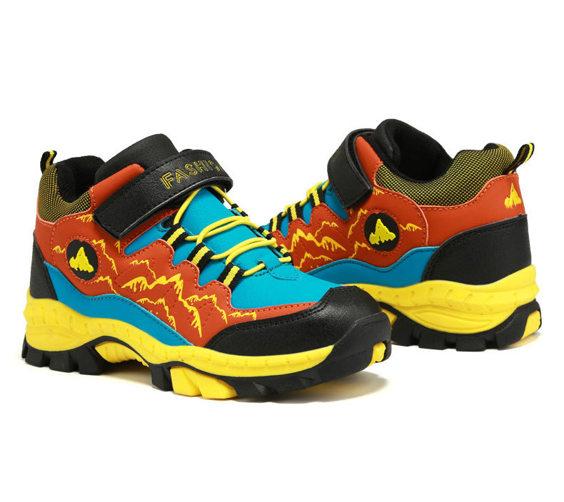 Cross-border plus size winter new round head high-top youth sports leisure fashion cotton snow outdoor hiking shoes