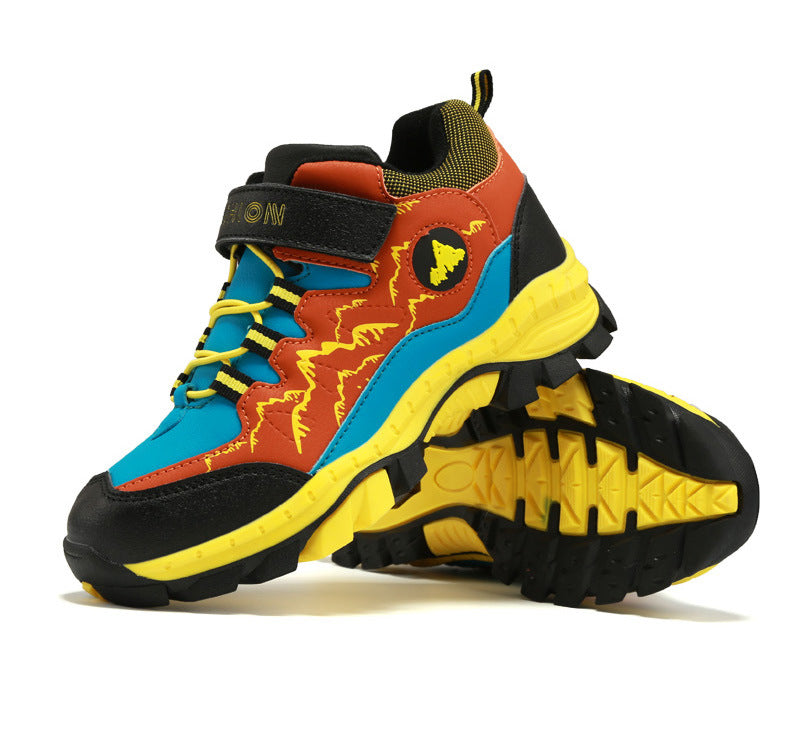 Cross-border plus size winter new round head high-top youth sports leisure fashion cotton snow outdoor hiking shoes