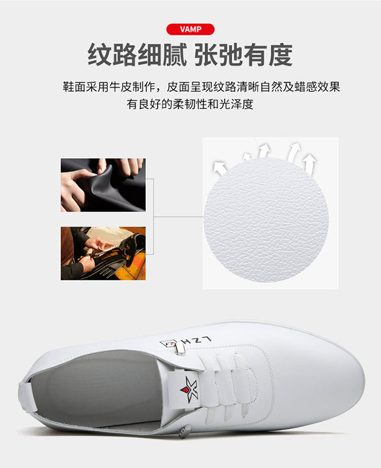 Summer Slip-on Breathable White Shoes Men's All-match Casual Soft Bottom Driving Shoes Lightweight Bean Shoes Soft Top Men's Shoes