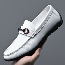 Summer Slip-on Breathable White Shoes Men's All-match Casual Soft Bottom Driving Shoes Lightweight Bean Shoes Soft Top Men's Shoes