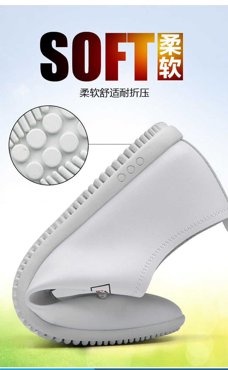 Summer Slip-on Breathable White Shoes Men's All-match Casual Soft Bottom Driving Shoes Lightweight Bean Shoes Soft Top Men's Shoes