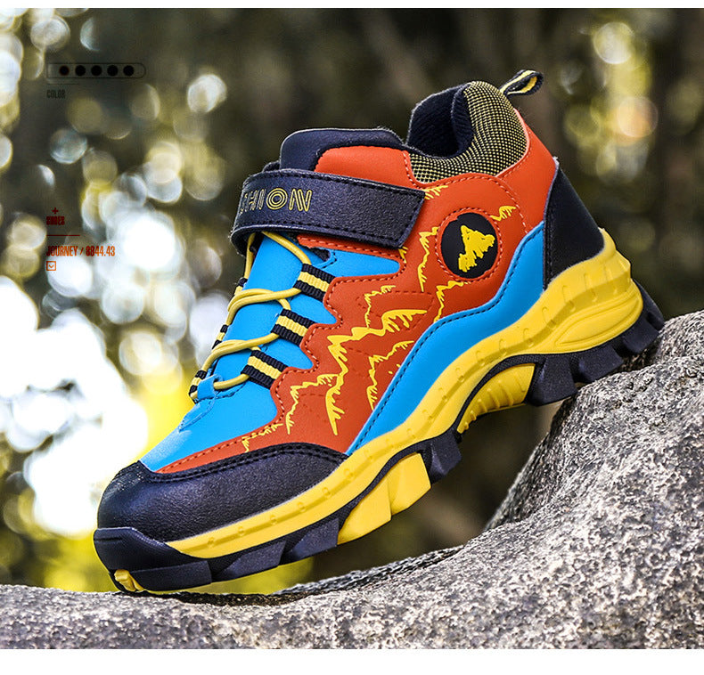 Cross-border plus size winter new round head high-top youth sports leisure fashion cotton snow outdoor hiking shoes