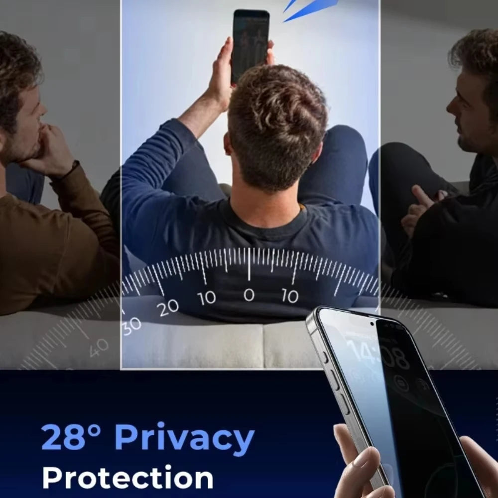 Protector de pantalla antiprivacidad para iPhone 18 Pro Max, 17 Pro Max, 18 Pro, 17 Pro Air, instalación con un solo clic, película de vidrio templado, 1-5 unidades