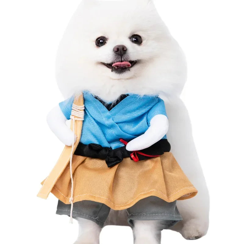 Ropa divertida de Halloween para perros pequeños y medianos, disfraces de fiesta para gatos, Bulldog, Chihuahua francesa, trajes para mascotas