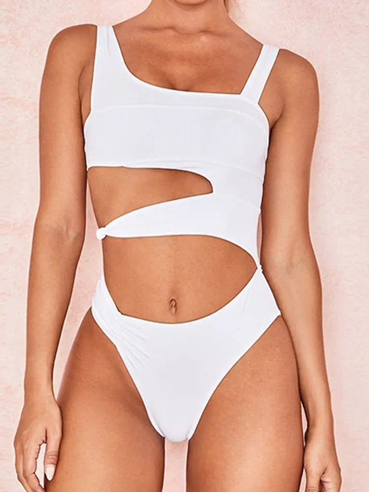 Bañador de una pieza para mujer, traje de baño Sexy con realce, ropa de playa, novedad de 2023