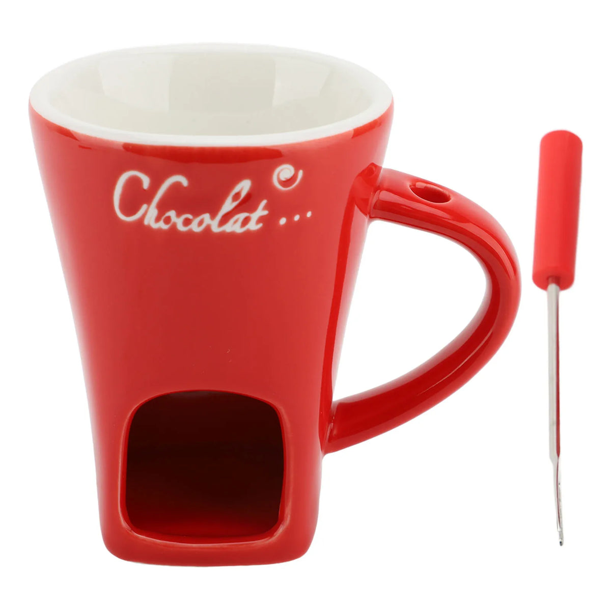 Taza para derretir Chocolate, taza para Fondue, calentador de mantequilla de cerámica, suministros para derretir Chocolate con tenedor para Cocina