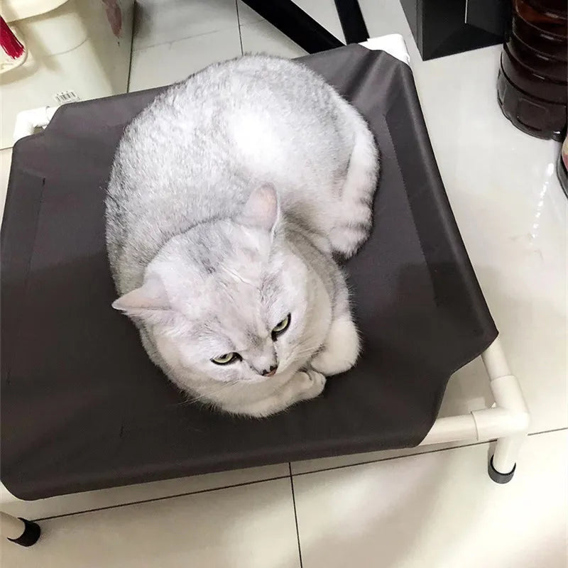 Cama de Camping para mascotas, cama elevada para perros, cama plegable para acampar para cachorros, casa para gatos, camas para cachorros lavables y extraíbles portátiles, hamaca para perros
