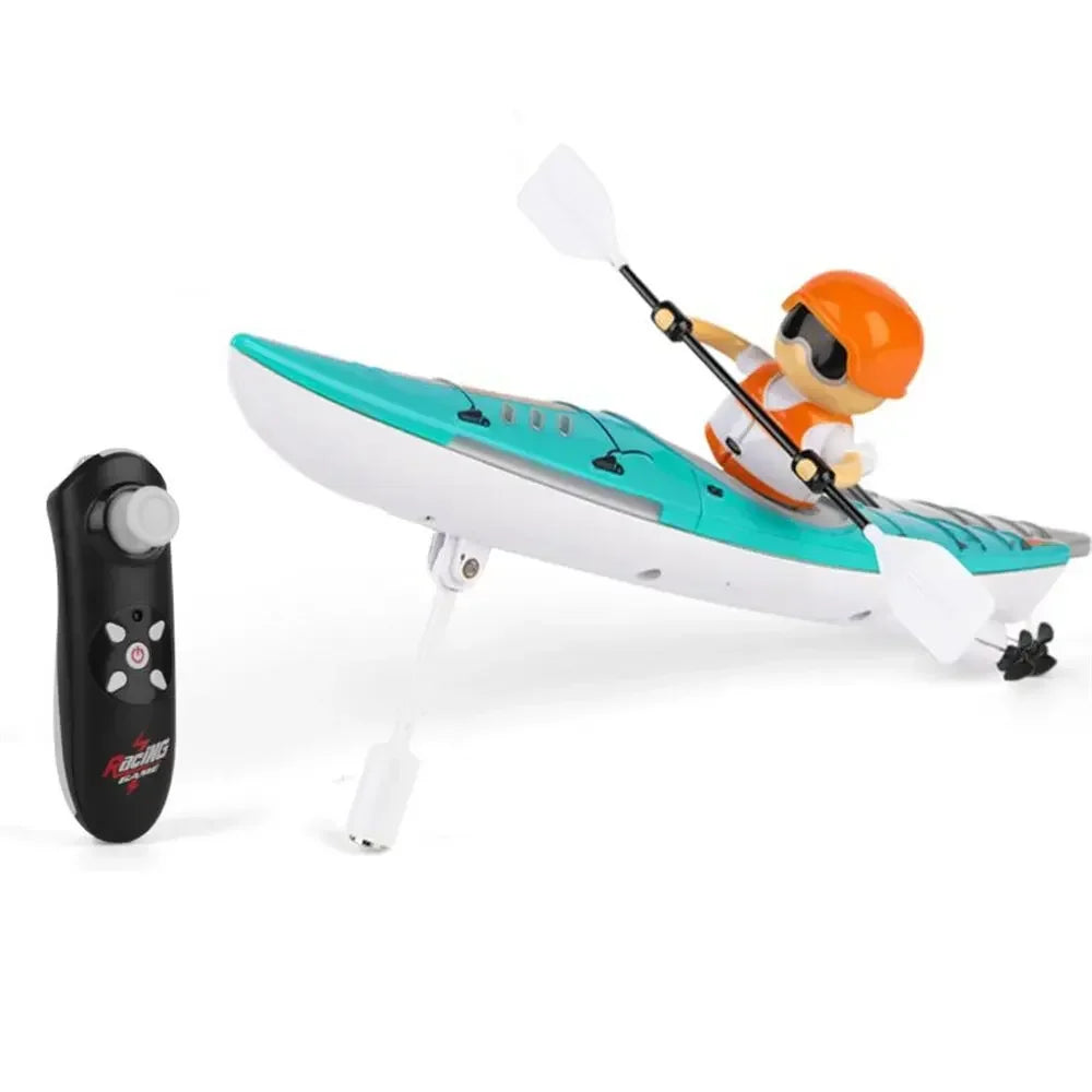 Barco RC de 2,4G, Kayak, barco de carreras, barco de remos con Control remoto, juegos de competición de agua, recipiente equilibrado, juguete al aire libre, regalos para niños