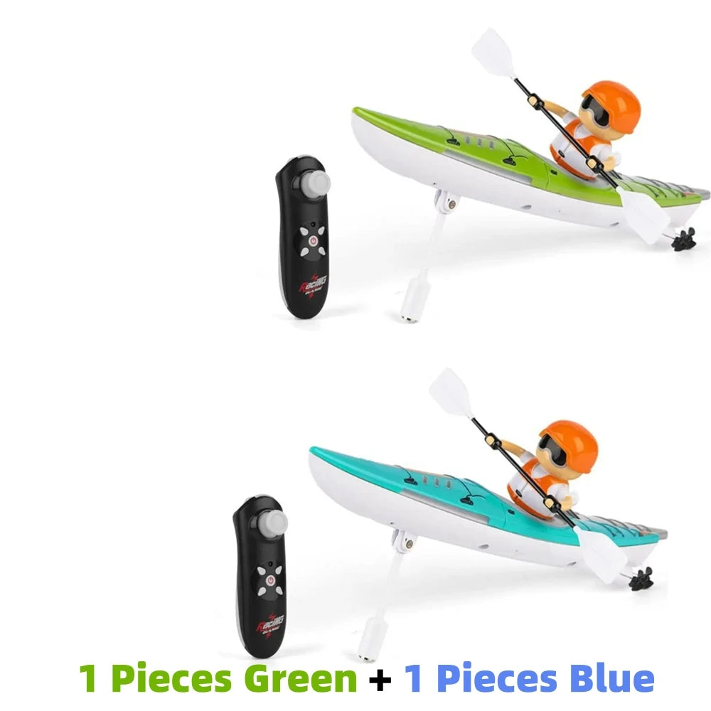 Barco RC de 2,4G, Kayak, barco de carreras, barco de remos con Control remoto, juegos de competición de agua, recipiente equilibrado, juguete al aire libre, regalos para niños