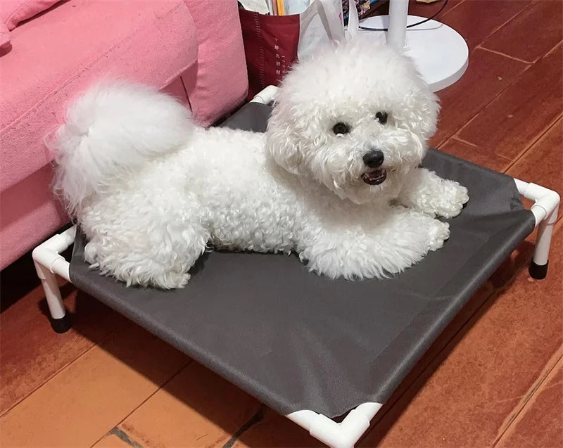 Cama de Camping para mascotas, cama elevada para perros, cama plegable para acampar para cachorros, casa para gatos, camas para cachorros lavables y extraíbles portátiles, hamaca para perros