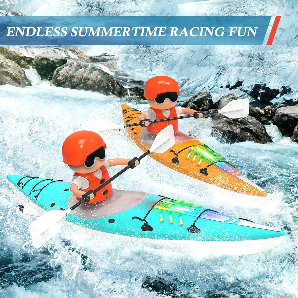 Barco RC de 2,4G, Kayak, barco de carreras, barco de remos con Control remoto, juegos de competición de agua, recipiente equilibrado, juguete al aire libre, regalos para niños