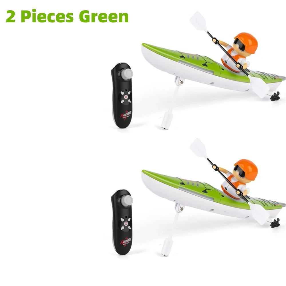 Barco RC de 2,4G, Kayak, barco de carreras, barco de remos con Control remoto, juegos de competición de agua, recipiente equilibrado, juguete al aire libre, regalos para niños