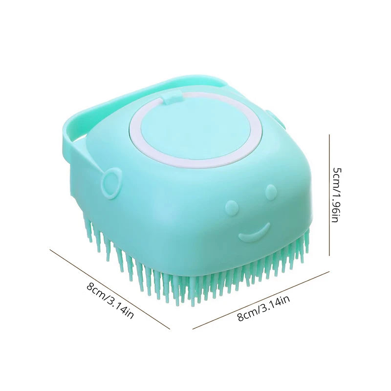 Cepillo de baño para mascotas, masajeador de silicona suave, Gel de ducha, herramientas de limpieza, peine, suministros para perros y gatos