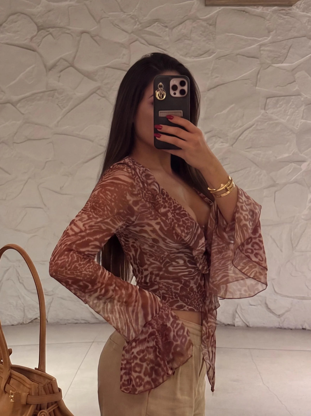 Top Sexy con Estampado de Leopardo para Mujer, Ropa con Diseño Animal Elegante, Moda Otoñal para Damas, Diseño Atrevido y Chic