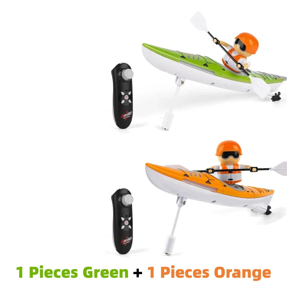 Barco RC de 2,4G, Kayak, barco de carreras, barco de remos con Control remoto, juegos de competición de agua, recipiente equilibrado, juguete al aire libre, regalos para niños