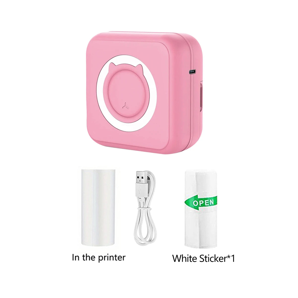 Mini Impresora para iPhone y Android, Impresora de Etiquetas Inalámbrica, Mini Impresora Térmica Portátil BT para Imprimir etiquetas/pegatinas -> Mini Printer for iPhone and Android, Wireless Label Printer, BT Portable Thermal Printer for Printing Labels/