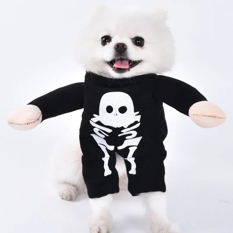 Ropa divertida de Halloween para perros pequeños y medianos, disfraces de fiesta para gatos, Bulldog, Chihuahua francesa, trajes para mascotas