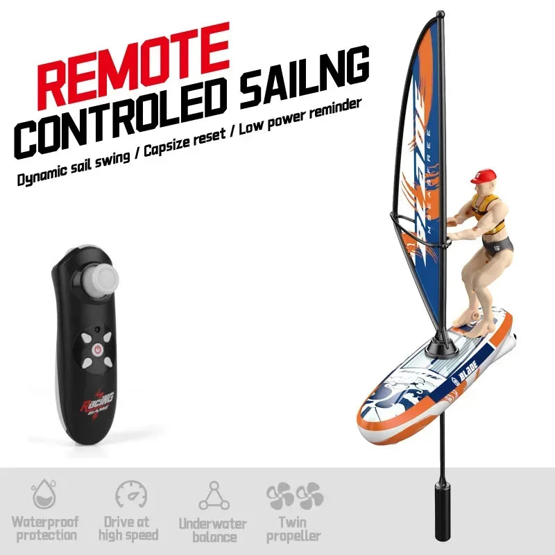 Barcos a control remoto, modelo de barco de vela, juguete de 2,4G, barco con control remoto, Mini juguetes eléctricos, juguetes de piscina de agua al aire libre para niños
