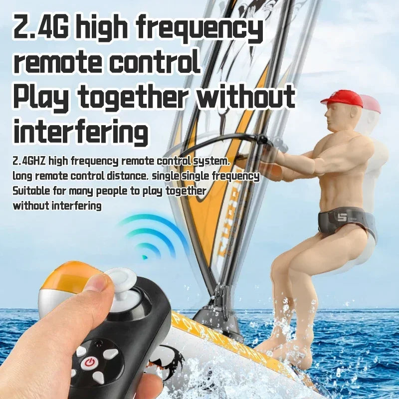 Barcos a control remoto, modelo de barco de vela, juguete de 2,4G, barco con control remoto, Mini juguetes eléctricos, juguetes de piscina de agua al aire libre para niños