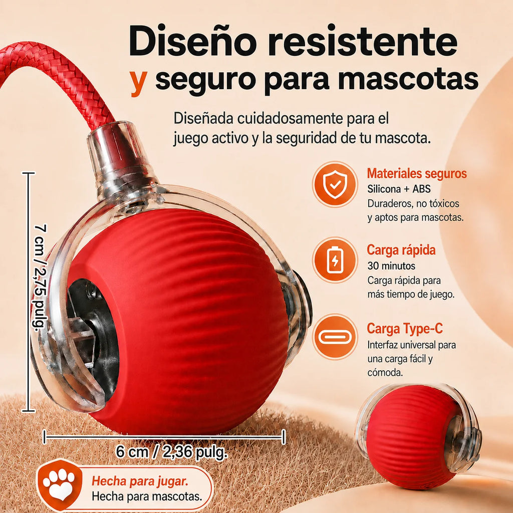 Nuevo juguete interactivo de pelota para perros/gatos, pelota rodante automática recargable, juguete interactivo.