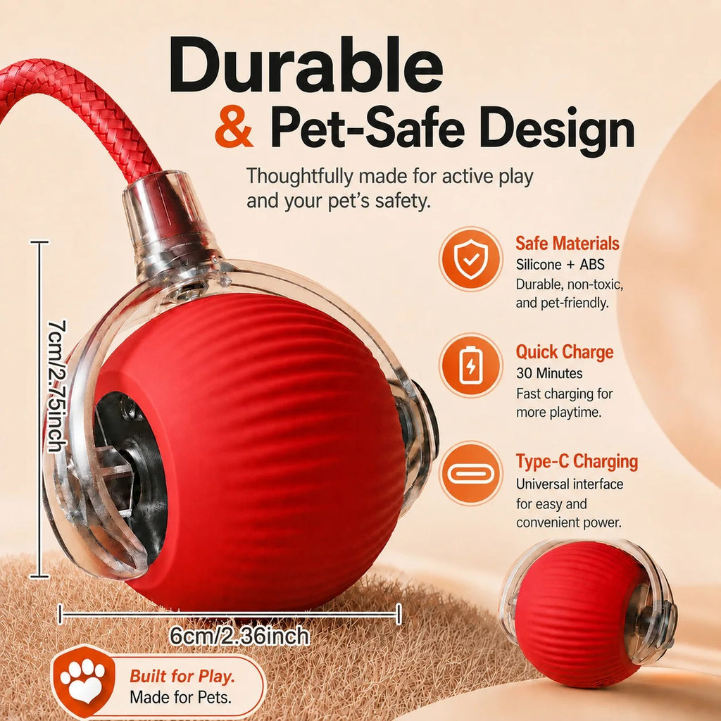 Nuevo juguete interactivo de pelota para perros/gatos, pelota rodante automática recargable, juguete interactivo.