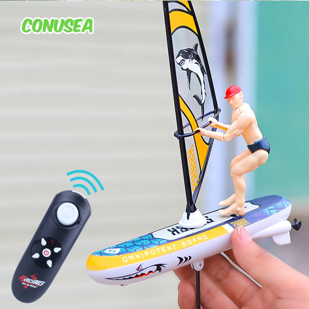 Barcos a control remoto, modelo de barco de vela, juguete de 2,4G, barco con control remoto, Mini juguetes eléctricos, juguetes de piscina de agua al aire libre para niños