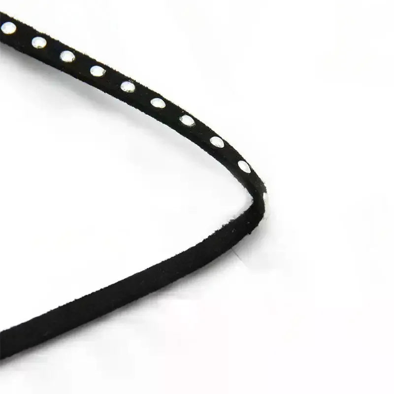 Gargantilla negra con remaches dulces Punk para mujer, Collar de cadena hasta la clavícula, accesorios para regalo