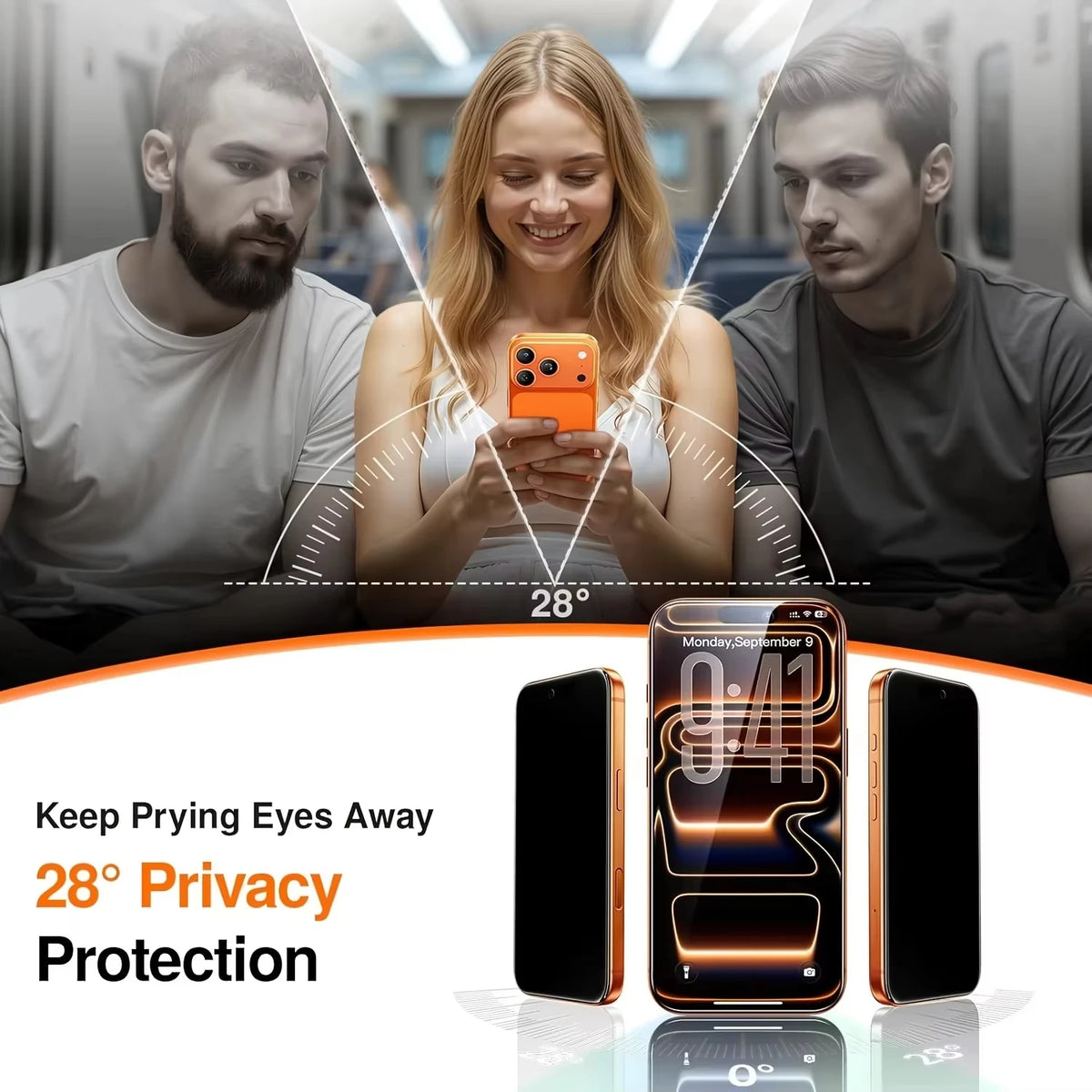 Protector de pantalla antiprivacidad para iPhone 18 Pro Max, 17 Pro Max, 18 Pro, 17 Pro Air, instalación con un solo clic, película de vidrio templado, 1-5 unidades