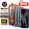 Protector de pantalla antiprivacidad para iPhone 18 Pro Max, 17 Pro Max, 18 Pro, 17 Pro Air, instalación con un solo clic, película de vidrio templado, 1-5 unidades