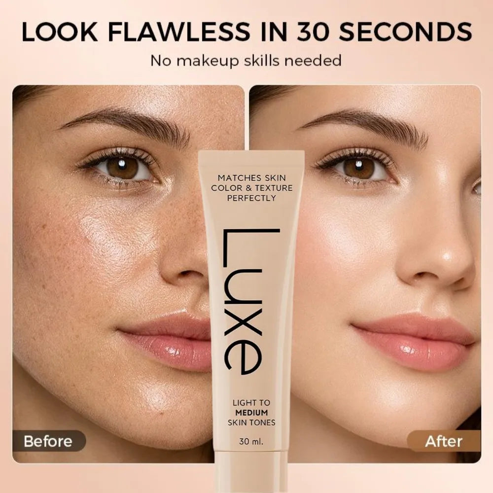 Base de Maquillaje y Corrector Impermeable de Lujo con Cambio de Color, Cobertura Total para Acné, Cicatrices y Tono de Piel Irregular, Maquillaje Facial de Larga Duración