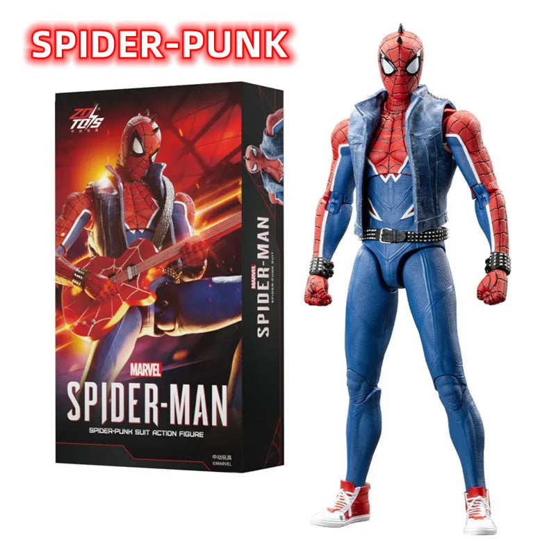 Juego de PS4 de la serie Spider-Man de ZD TOY, traje anti-Ock de Spider-Man, traje Velocity de Spider-Man, traje 2099 de Spider-Man, Miles Morales COLLECTION