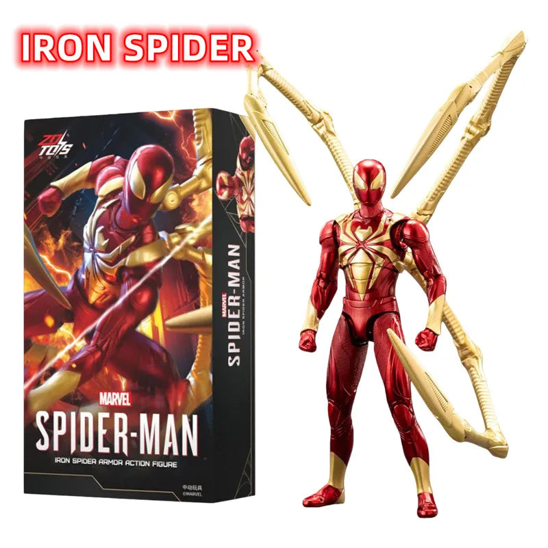 Juego de PS4 de la serie Spider-Man de ZD TOY, traje anti-Ock de Spider-Man, traje Velocity de Spider-Man, traje 2099 de Spider-Man, Miles Morales COLLECTION
