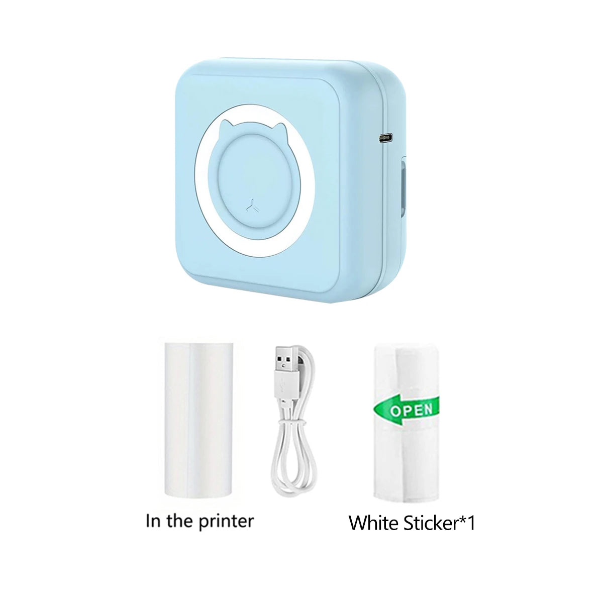 Mini Impresora para iPhone y Android, Impresora de Etiquetas Inalámbrica, Mini Impresora Térmica Portátil BT para Imprimir etiquetas/pegatinas -> Mini Printer for iPhone and Android, Wireless Label Printer, BT Portable Thermal Printer for Printing Labels/