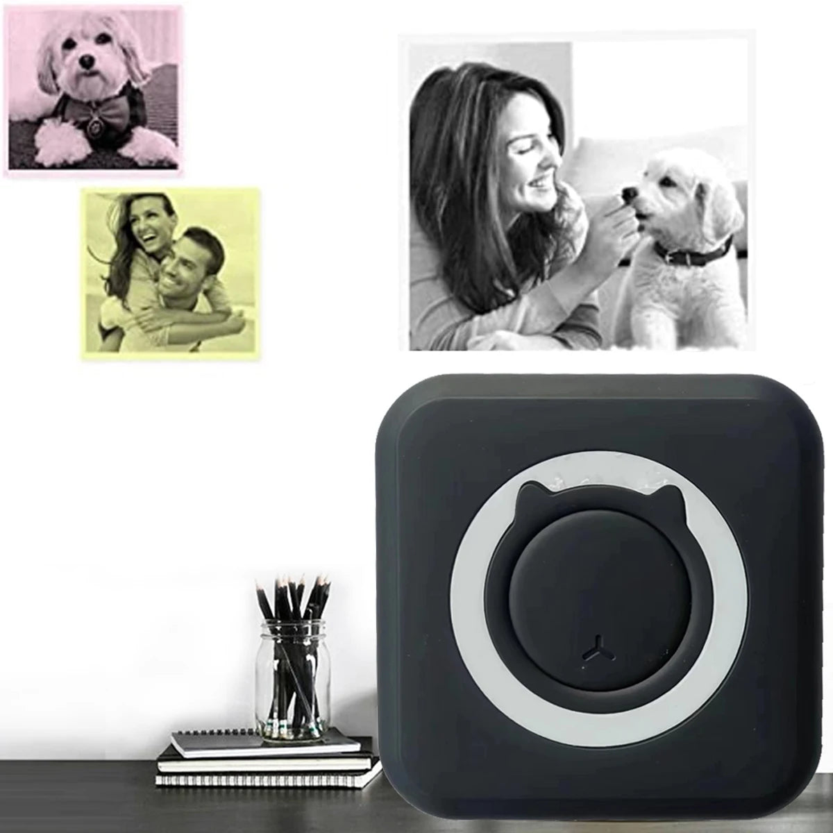 Mini Impresora para iPhone y Android, Impresora de Etiquetas Inalámbrica, Mini Impresora Térmica Portátil BT para Imprimir etiquetas/pegatinas -> Mini Printer for iPhone and Android, Wireless Label Printer, BT Portable Thermal Printer for Printing Labels/