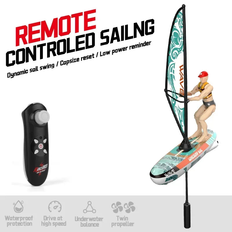 Barcos a control remoto, modelo de barco de vela, juguete de 2,4G, barco con control remoto, Mini juguetes eléctricos, juguetes de piscina de agua al aire libre para niños