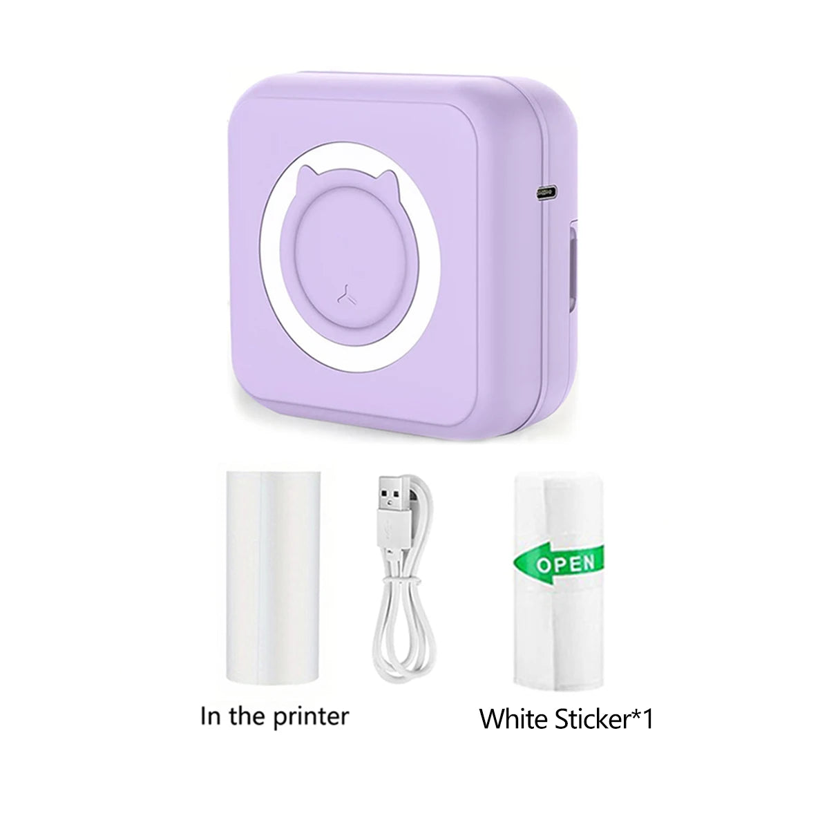 Mini Impresora para iPhone y Android, Impresora de Etiquetas Inalámbrica, Mini Impresora Térmica Portátil BT para Imprimir etiquetas/pegatinas -> Mini Printer for iPhone and Android, Wireless Label Printer, BT Portable Thermal Printer for Printing Labels/