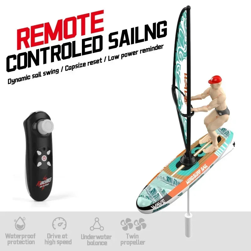 Barcos a control remoto, modelo de barco de vela, juguete de 2,4G, barco con control remoto, Mini juguetes eléctricos, juguetes de piscina de agua al aire libre para niños