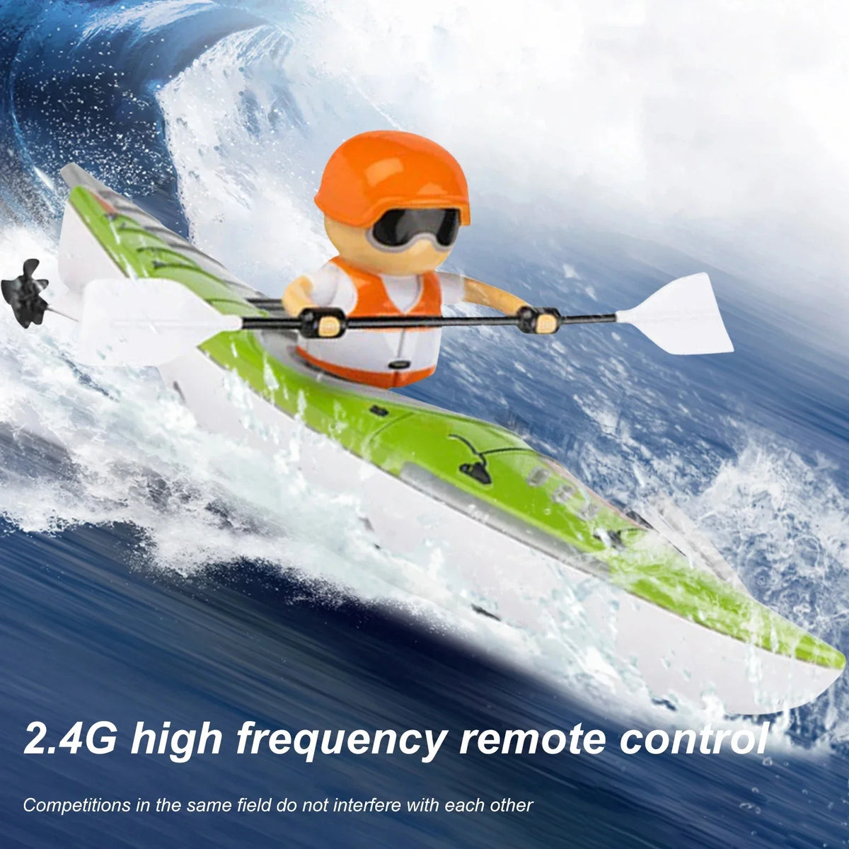 Barco RC de 2,4G, Kayak, barco de carreras, barco de remos con Control remoto, juegos de competición de agua, recipiente equilibrado, juguete al aire libre, regalos para niños