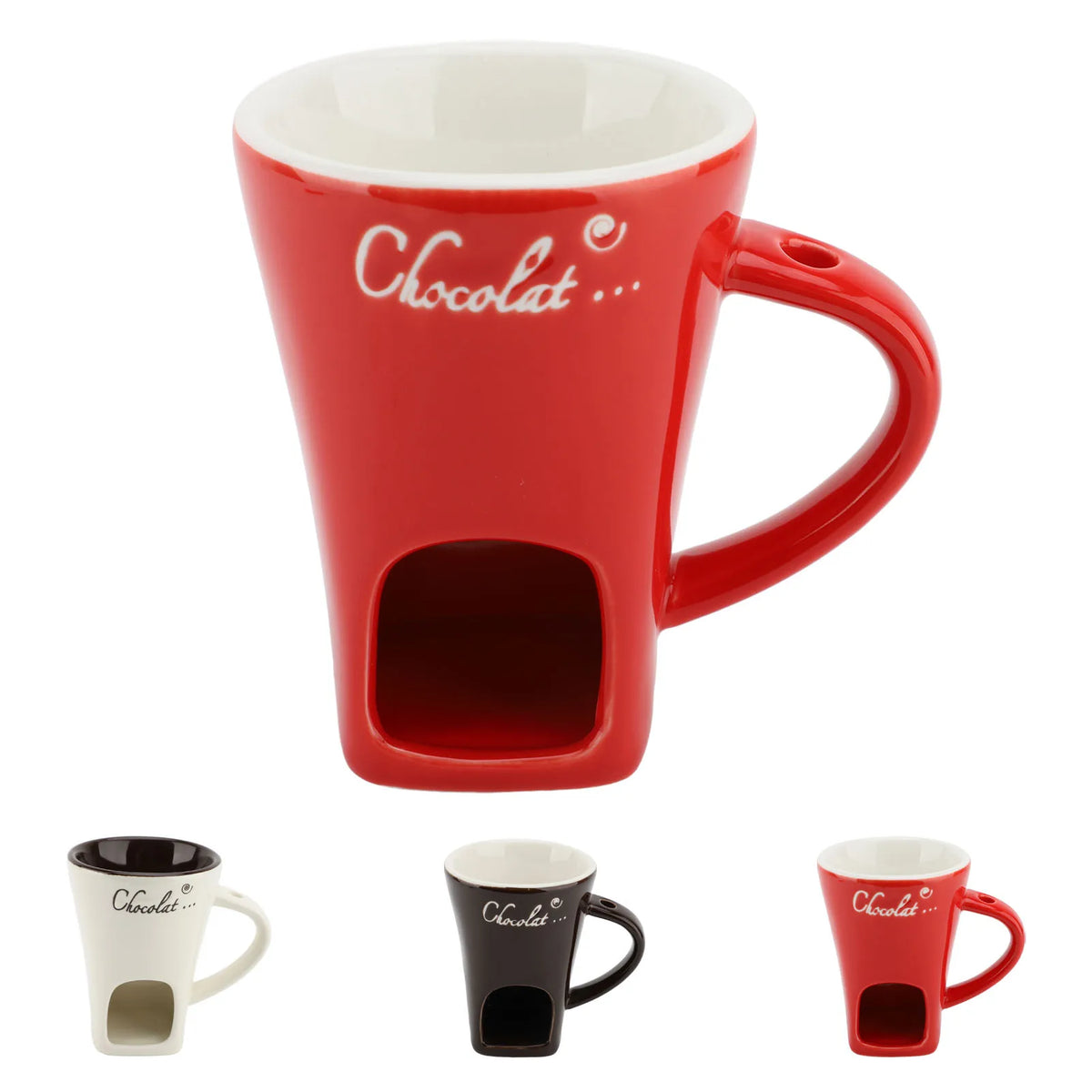 Taza para derretir Chocolate, taza para Fondue, calentador de mantequilla de cerámica, suministros para derretir Chocolate con tenedor para Cocina