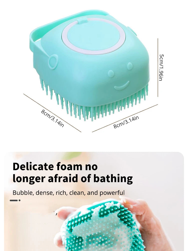 Cepillo de baño para mascotas, masajeador de silicona suave, Gel de ducha, herramientas de limpieza, peine, suministros para perros y gatos